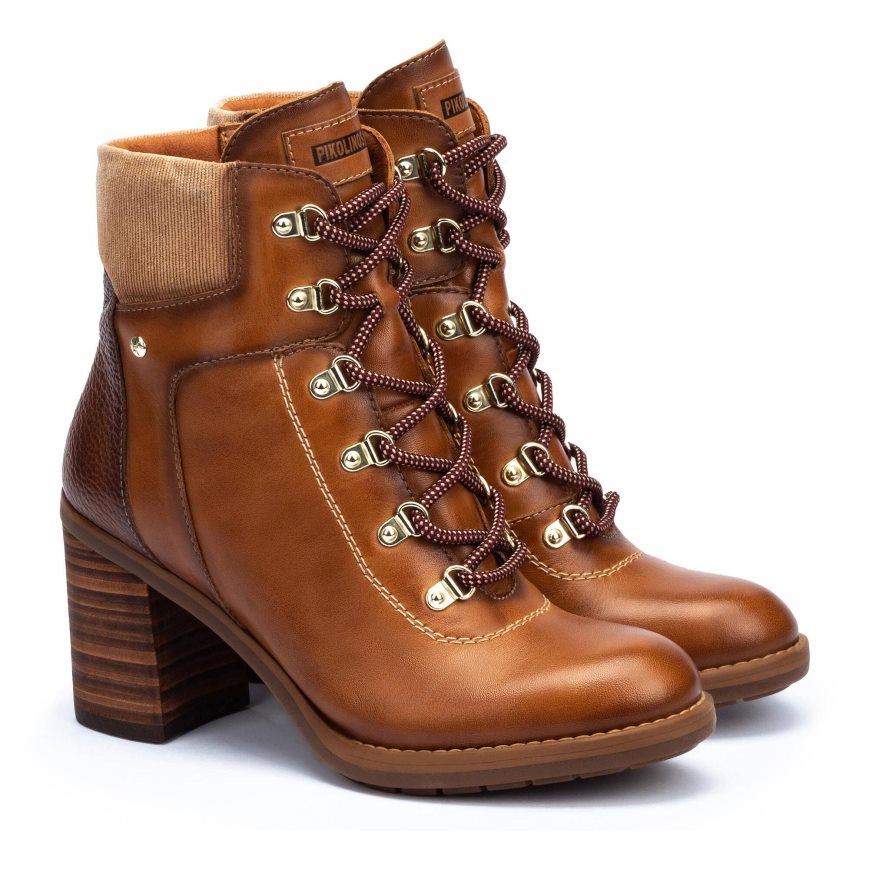 Women's Pikolinos POMPEYA Ankle Boots Brown | NZ O1Q0A97